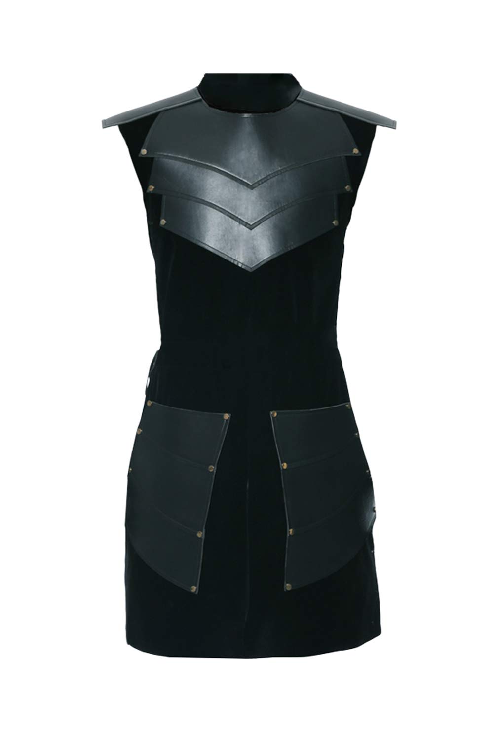 pexlaxy Men's Medieval Sleeveless Waistcoats Costume Renaissance Victorian Waistcoats Vests (XL, Black-2)-picture-13