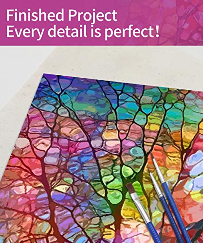 Petrala Paint By Number For Adults Diy Acrylic Paint By Numbers Kits On Canvas Tree Of Life Drawing Colorful Paintworks Artwork For Beginner Without Frame, 16 X 20 Inch #TOP3
