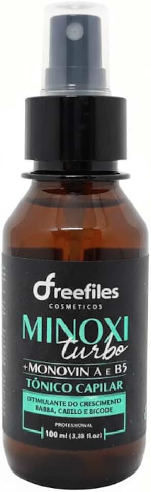 Freefiles Minoxi Turbo 100ml Tônico Capilar Tratamento Antiqueda Homens e Mulheres Crescimento Cabelo Barba e Bigode