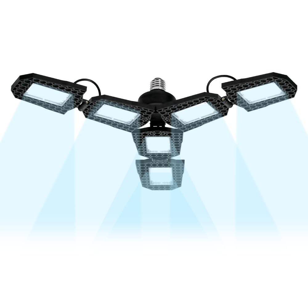 200W LED Adjustable Parking Lights Bulbs 100-277V Wtih Adjustable Panels Foldable Warehouse Lamps 110V Commercial High Bay Ceiling