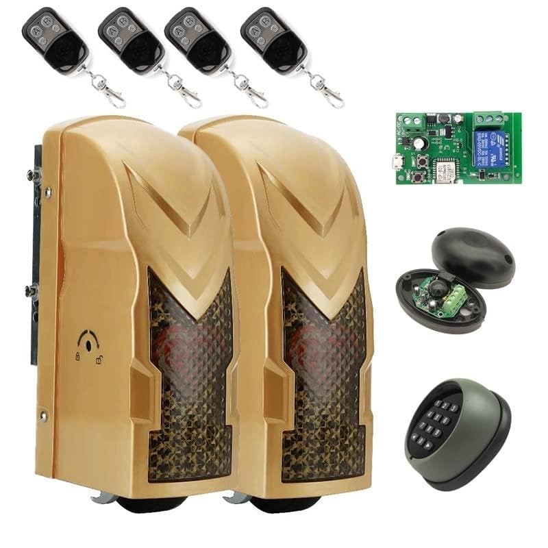 Abridor automático de puerta abatible de doble rueda de 700KG con actuador de teclado inalámbrico rodillo WIFI Motor de puerta abatible unidad de desplazamiento for entrada,Modos de energía flexibles