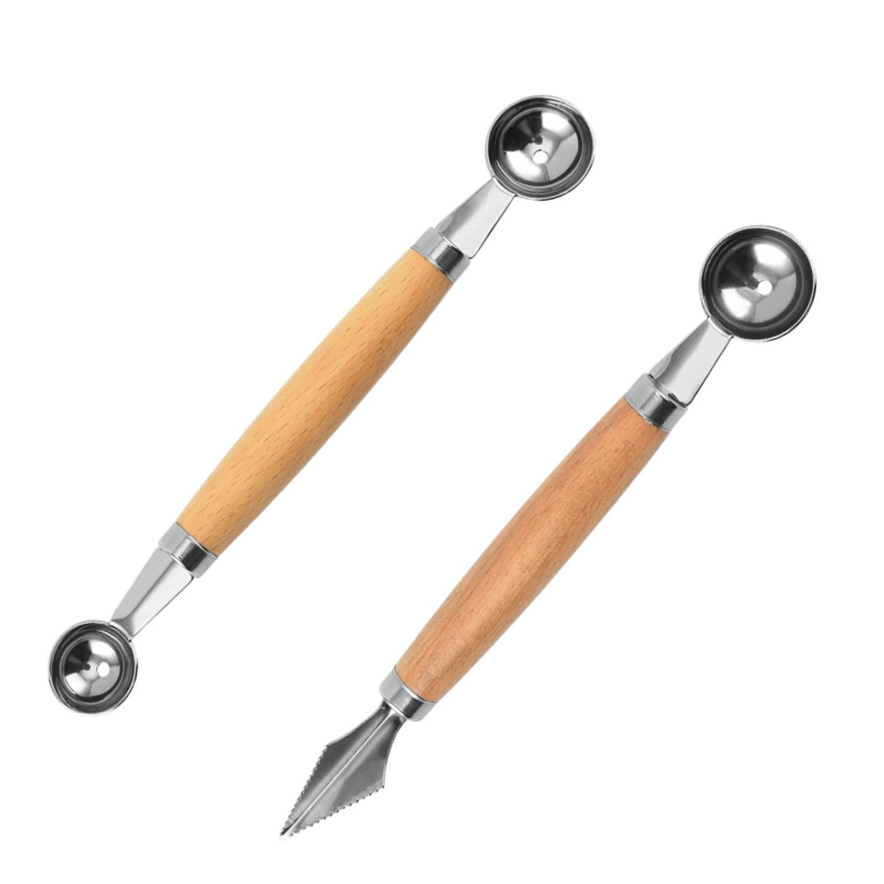 HOLIDYOYO 2Pcs Multi Function Melon Scooper Fruit Spoons Convenient Melon Ballers for Home Use Fruit Accessory for Parties and Gatherings