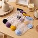 Qulkws 5 Pairs Women Sheer Ankle Socks Dot Patterned Transparent Thin Nylon Stockings Multi-Color Fashion Sock Ultrathin See Through Mesh Socks Cute Casual Ankle Sock for Women and Girls