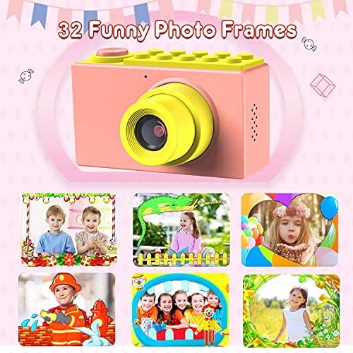 FISHOAKY Kamera Kinder, Digitalkamera Videokamera Fotoapparat Kinder Full HD 1080P / 8MP / 4X Digitaler Zoom / 2 Zoll… – Bild 4