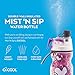 O2COOL Mist 'N Sip Misting Water Bottle 2-in-1 Mist And Sip Function With No Leak Pull Top Spout (Hearts)