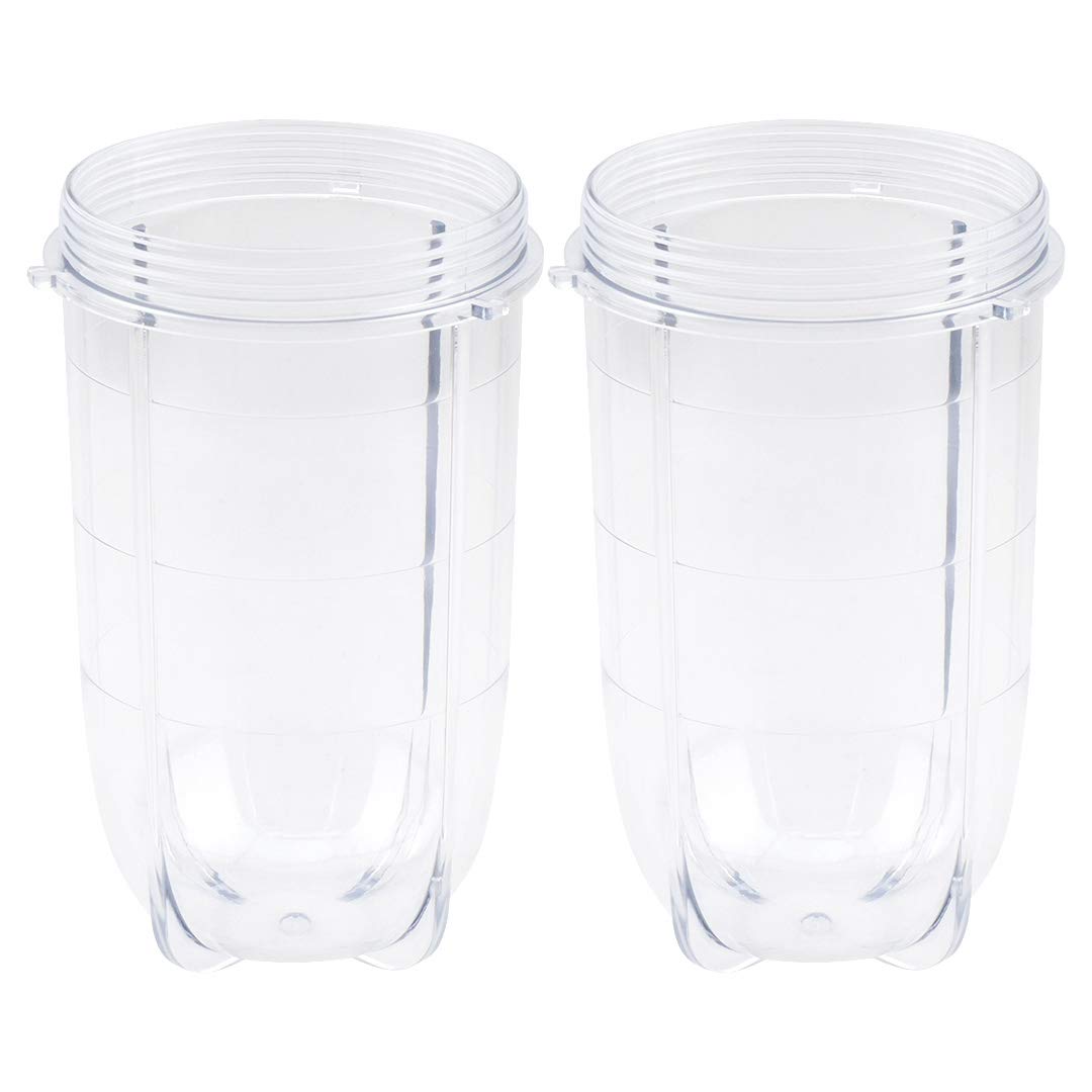 2 Pack 16 oz Tall Cup Replacement Part for Magic Bullet MB1001 250W Blenders