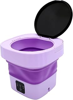 Angoily Portable Foldable Mini Washer with Rapid Rotation for Travel Dorm Apartment Use Space-saving Small Washer for Shirts Dresses Portable Laundry Machine with Strong Cleaning Power