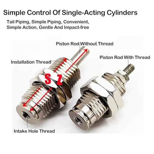 Cilindro neumático pequeño CJPB de 15mm de diámetro y 5mm de carrera sin rosca externa 6