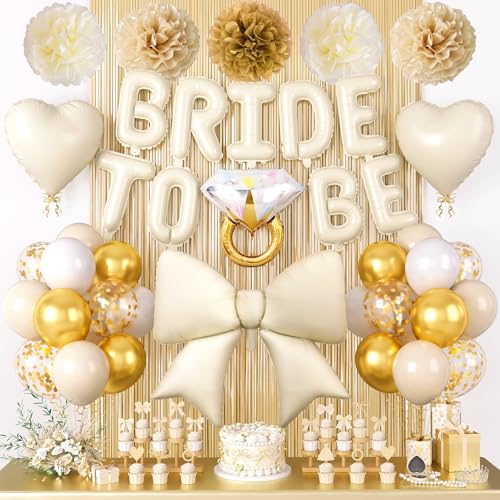 Image of Bachelorette Party Decorations,Sand White Bride To Be Bridal Shower Balloon