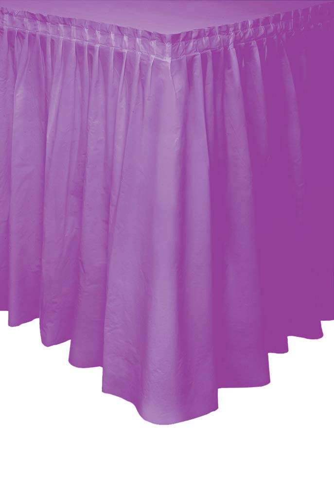 Unique Party 50066 - Plastic Purple Table Skirt, 14ft