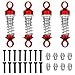4Pack Vgoohobby 1/28 Shock Absorber Damper Suspension Shocks Upgrade Parts Compatible with WLtoys 1/28 284131 K979 K989 K999 RC Car (Red)
