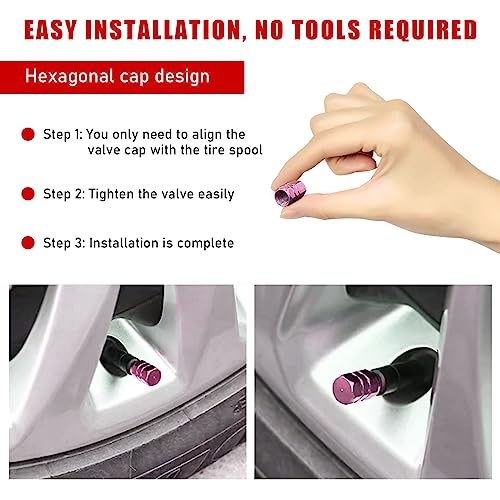 image for Ziciner Zicine 8 PCS Car Tire Valve Stem Caps, Aluminum Alloy Wheel Va