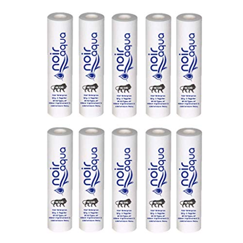 Image of Noir Aqua 10pcs PP Spun Filter/Cartridge for All Types of RO Water purifiers (10 Inch, 5 Micron) | RO Water Purifier Cartridge,RO Spun Filter Cartridge Sponge Replacement Water Filter Candle