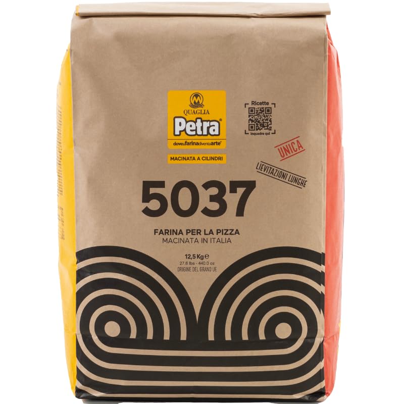 12,5 Kg Farina Tipo 0 W 300-340 per Pizza a Lunga Lievitazione – Alta Idratazione 85% – Senza Additivi, Alta Tenuta ed Elasticità, Ideale per Pizza al Piatto e Pala alla Romana
