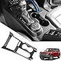Ecarzo Gear Shifter Trim for 2021 2022 2023 Ford Bronco Center Console Panel Decoration Cover Plate Frame Transmission Box Interior Accessories Sticker, ABS Carbon Fiber