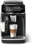 PHILIPS 5500 Series Machine à Espresso Entièrement Automatique, Système de Lait LatteGo, Meule Intégrée, 20 Préréglages de Café Chaud & Froid, Démarrage Rapide, SilentBrew, Pression de 15 Bars, Chromé Gris (EP5544/90)