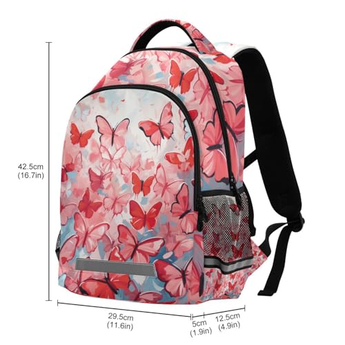 KLL Happy Valentine Butterfly Designed backpack for kids travel with large bookbag for youth mochilas escolares para ni?as3