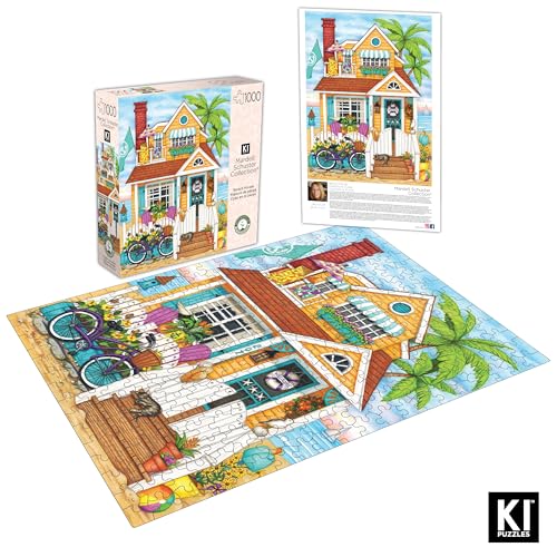 Puzzle de 1000 Piezas para Adultos PLAYVIEW Beach House Colorido Frente al Mar 27x20 miniatura 3