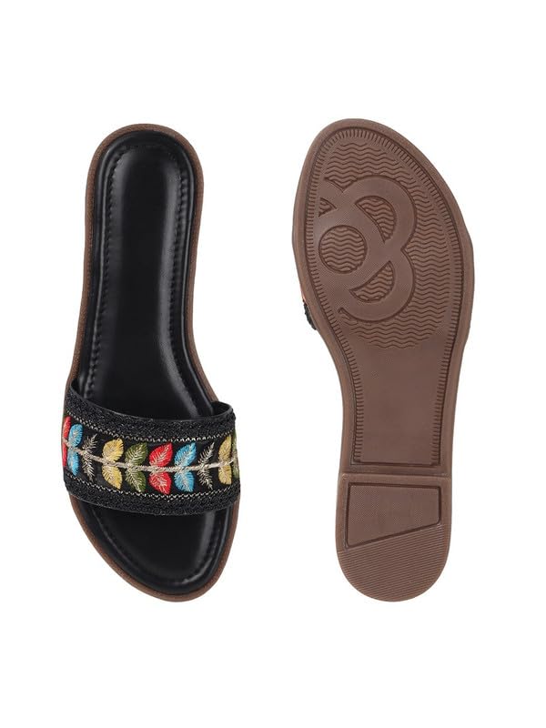 Image of Sukun DV 9004 Women's Lightweight Cushioned Flat Sandals Stylish Adjustable & Slip-Resistant Comfort for Girls & Ladies