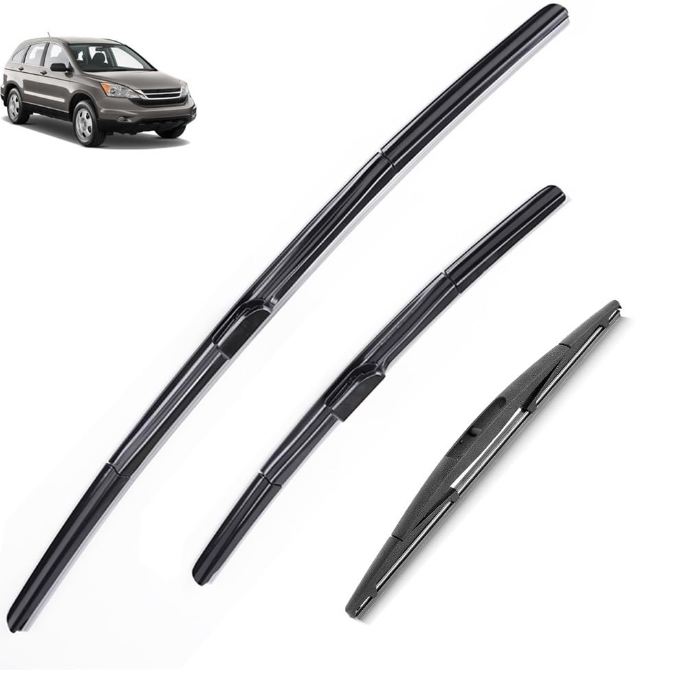 3 szt. Zestaw wycieraczek przednich i tylnych wycieraczek LHD kompatybilny z Honda CR-V CRV 2007-2011 MK3 szyba przednia okno 26 "+ 17" + 14"