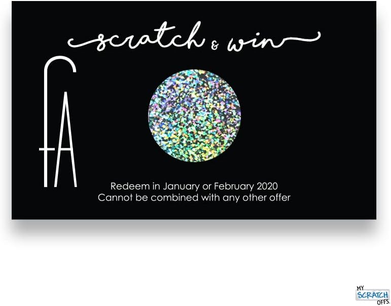 Glitter 1 inch Holographic Silver Round Scratch Off Sticker Labels for DIY Make Your Own Lottery Raffle Ticket Games 100 Pack My Scratch Offs