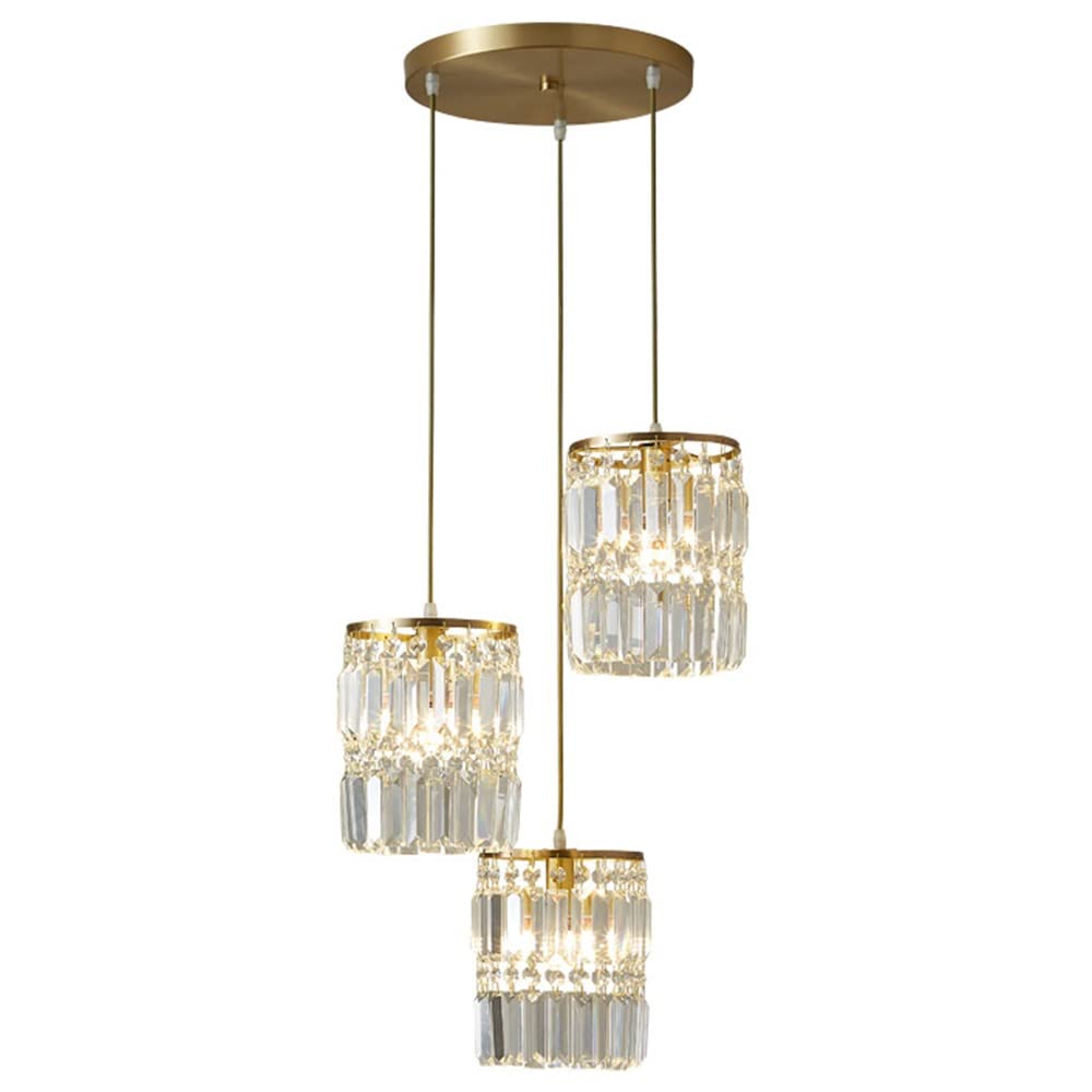 Luminaire suspendu îlot de cuisine anti éblouissement en verre strié