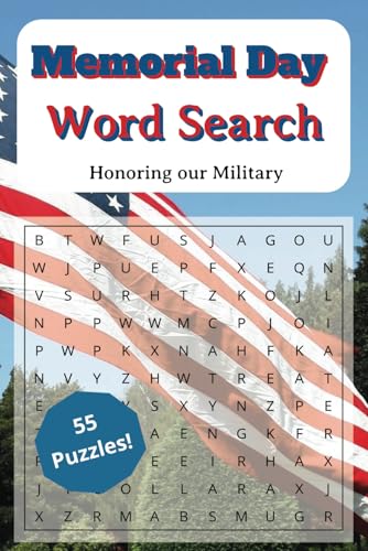 Memorial Day Word Search Puzzle Book: Word searches | 6x9 inches | 110 pages | 55 puzzles