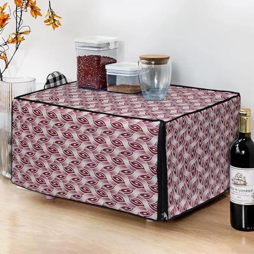 Image of DREAM KING Stylish Design & Printed Microwave Oven Cover Full Closure |waterproof & Dustproof Oven Cover Suitable for All Models - Multicolour SA64