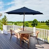wikiwiki Olefin 9 FT Market Umbrella Patio Outdoor Table Umbrellas with 3-Year Nonfading Olefin Cano