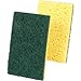 Global Industrial Resort Cut Scrub Sponge, Yellow/Green, 2.75
