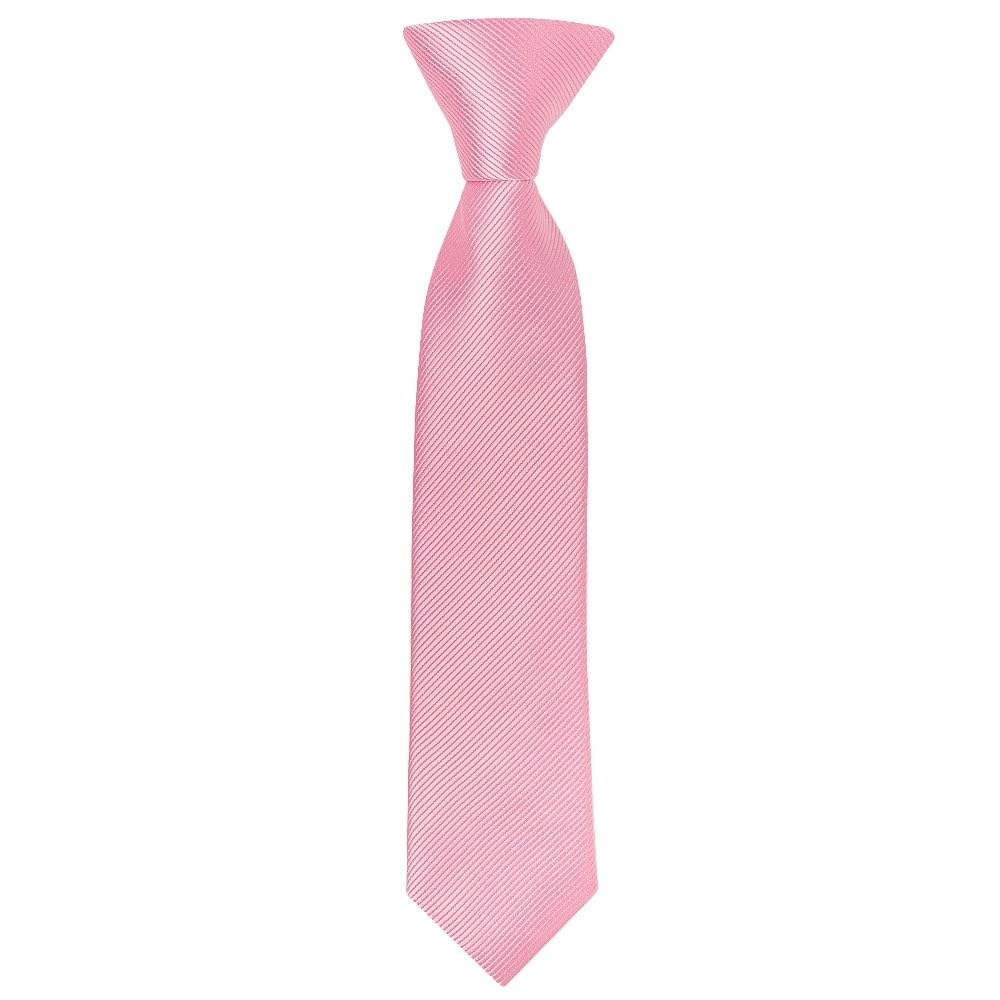 TIES R US Pre Tied Blush Pink Twill Silk Boys Tie Age 4-7