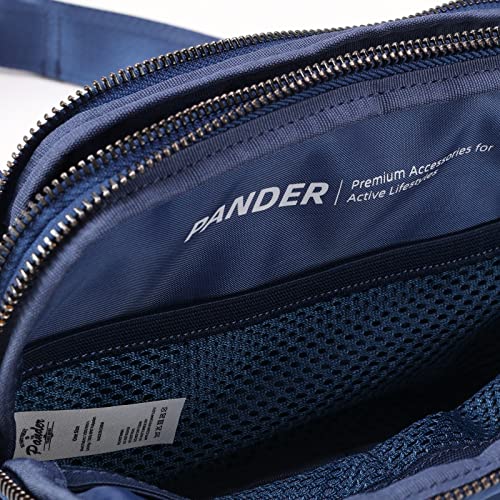 Image of Pander Everywhere Belt Bag for Women, 5 Zipper Pockets Nylon Crossbody Fanny Pack Purse (Blue Perennial)
