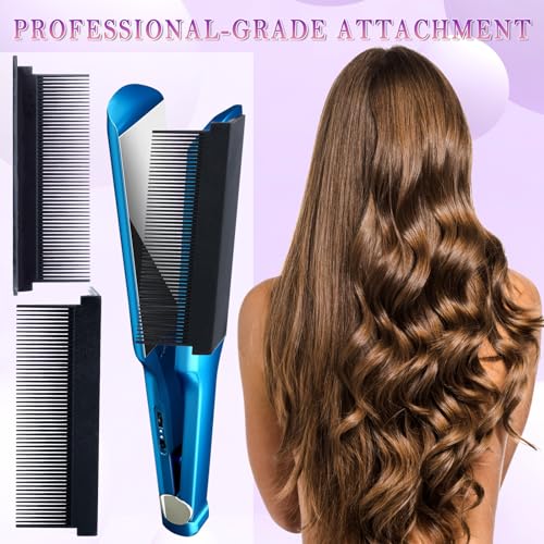 Flat Iron Comb,MHDCLY Flat Iron Comb Attachment Clip On,4-pack Grip Comb for Flat Iron,Flat Iron Hair Straightener Comb,Women DIY Combs Accessories,Styling Comb for Hair Stylist Tool - Thumbnail 5