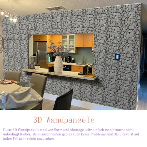 szdianhai Paneles De Pared 3D, Papel Pintado 3D, Paneles Pe pared autoadhesivos para papel pintado de PVC, impermeable, espuma de polietileno 3D, papel pintado para sala de estar