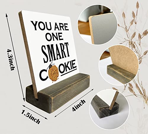 Funny Graduation Wood Plaque, You Are One Smart Cookie, Plaque with Wooden Stand, Funny Graduation Wood Sign Gift, Graduation Class of 2023 Gift, Gift for Daughter, Graduation, Best Friends, Family - Image 3