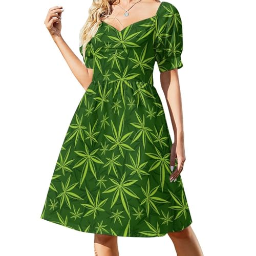 Amazon.com: FULAOER Cannabis Weed Marijuana Leaves Women's Summer Dresses  Beachwear Vacation 2024 V Neck Casual Flowy Dress XS : Clothing, Shoes &  Jewelry