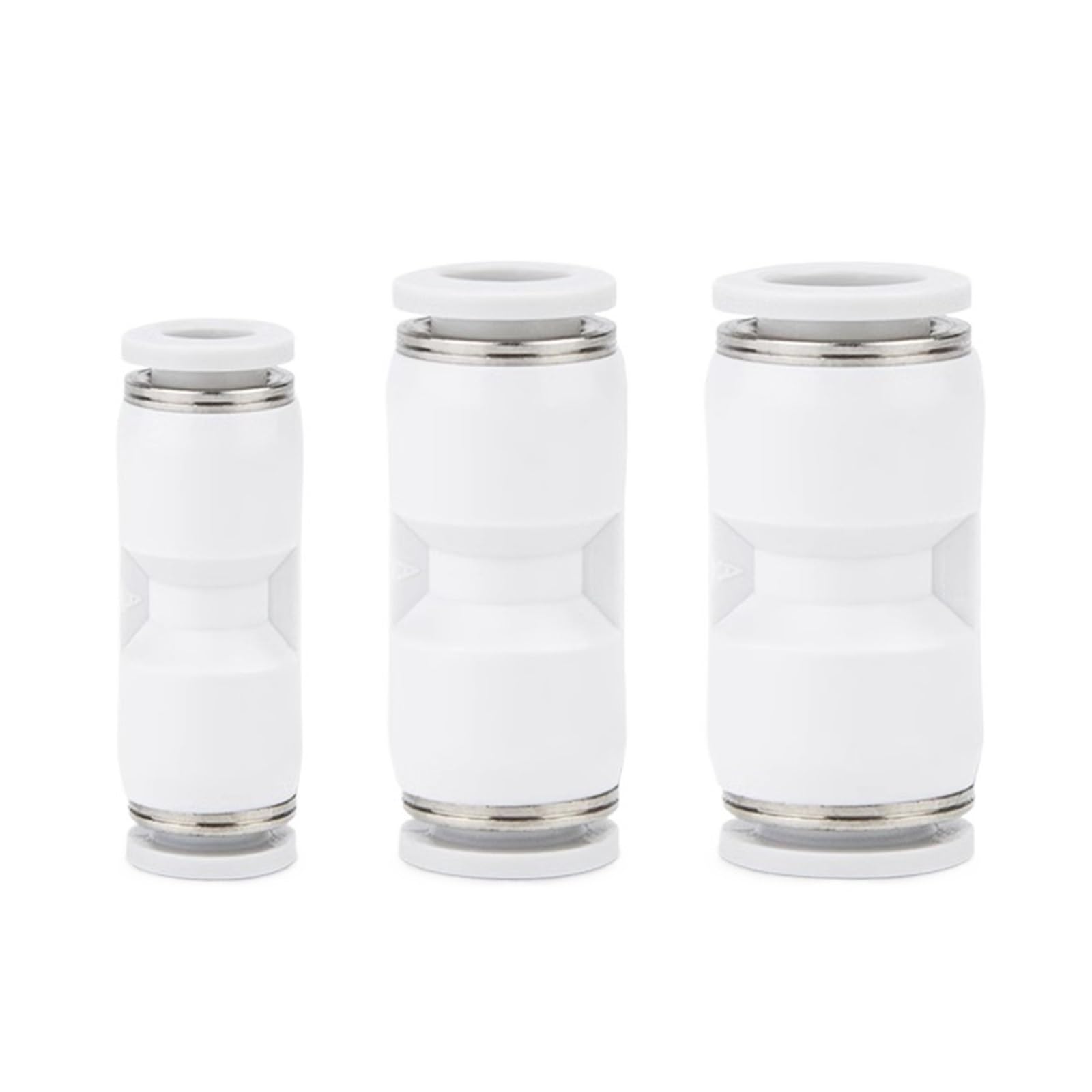 Conector neumático recto PG1I2-8 con tecnología un toque y cuerpo blanco resistente pack 10