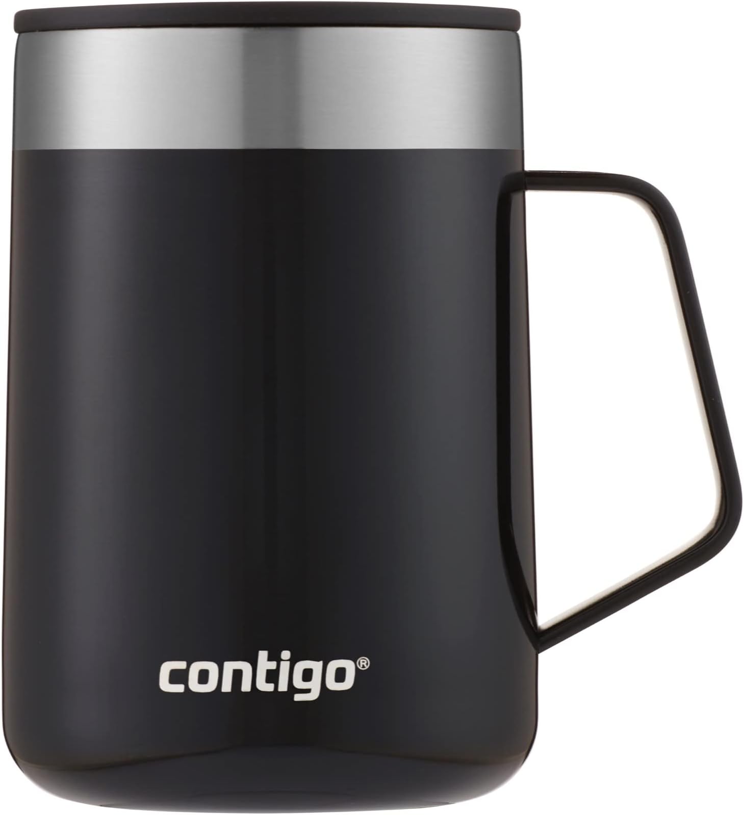 Streeterville Desk Mug, 420 ML – Insulated Stainless Steel Mug with Stainless Steel Handle, Keeps Coffee & Tea Hot up to 5 Hours, Coffee Mug for Office & Home (Licorice)