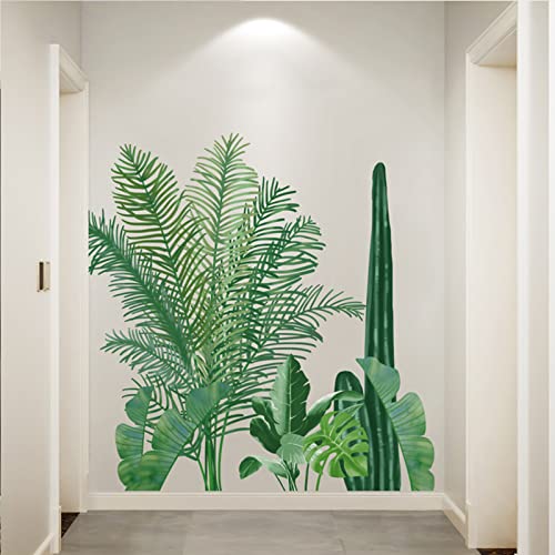 Tropical Plants Leaves Peel And Stick Wall Stickers, Modowey Waterproof Palm Tree Wall Decal Decor, Diy Wall Art Decor Murals Wallpaper Home Decorations For Living Room Bedroom Door Decor #TOP6