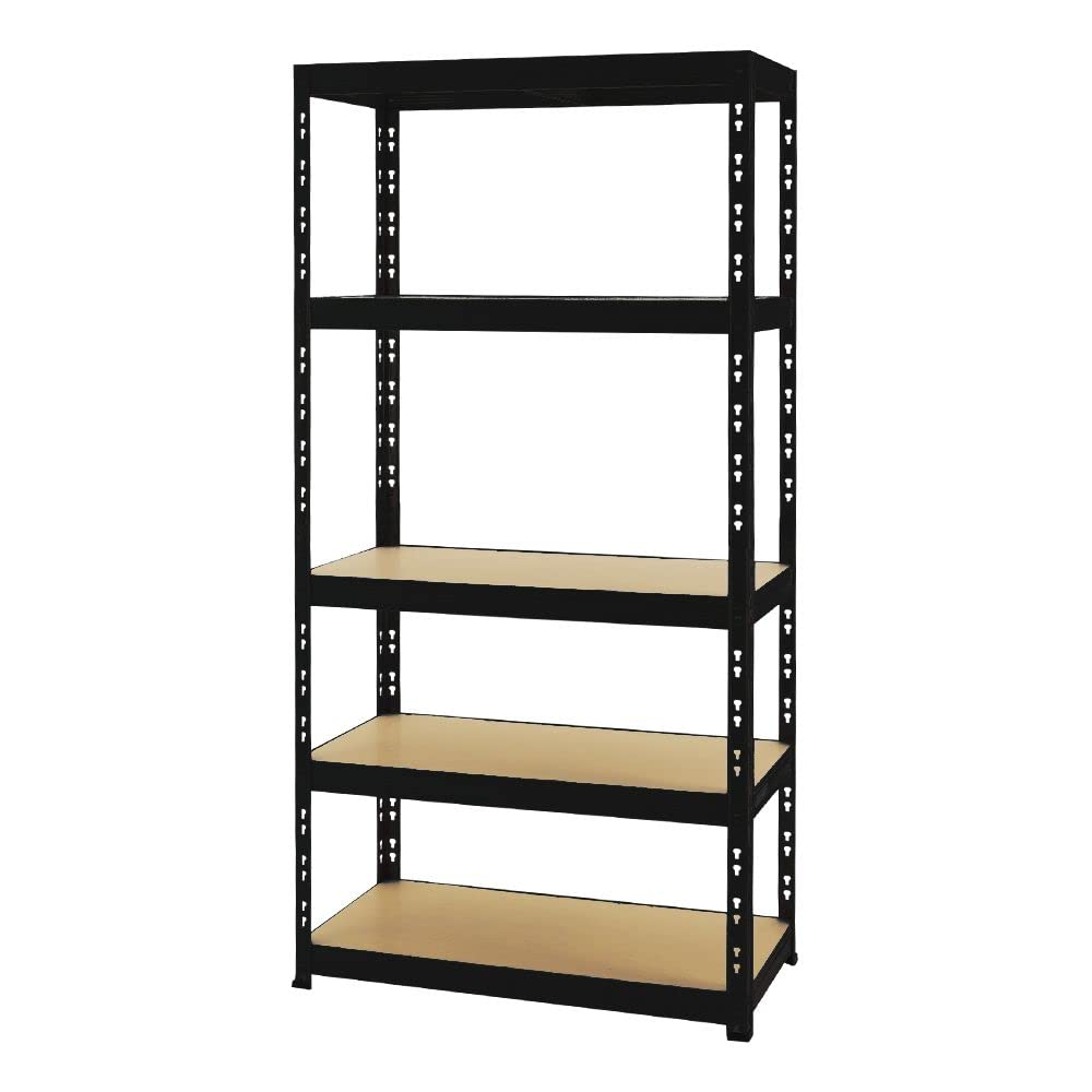 PROREGAL Schwerlastregal Tiger Schwarz 180x90x45cm für Gesamtlast 1365kg Kellerregal, Steckregal, Garagenregal, Lagerregal