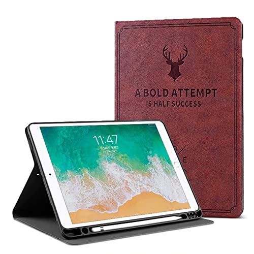 Image of MOCA Case for iPad Air 5 5th / Air 4 4th Generation Case 10.9'' 2022 /2020 [Soft Back /Pencil Holder] iPad A2588 /A2589 /A2591 /A2316 /A2324 /A2325 /A2072 iPad Smart Flip Cover Case (Wine Red)