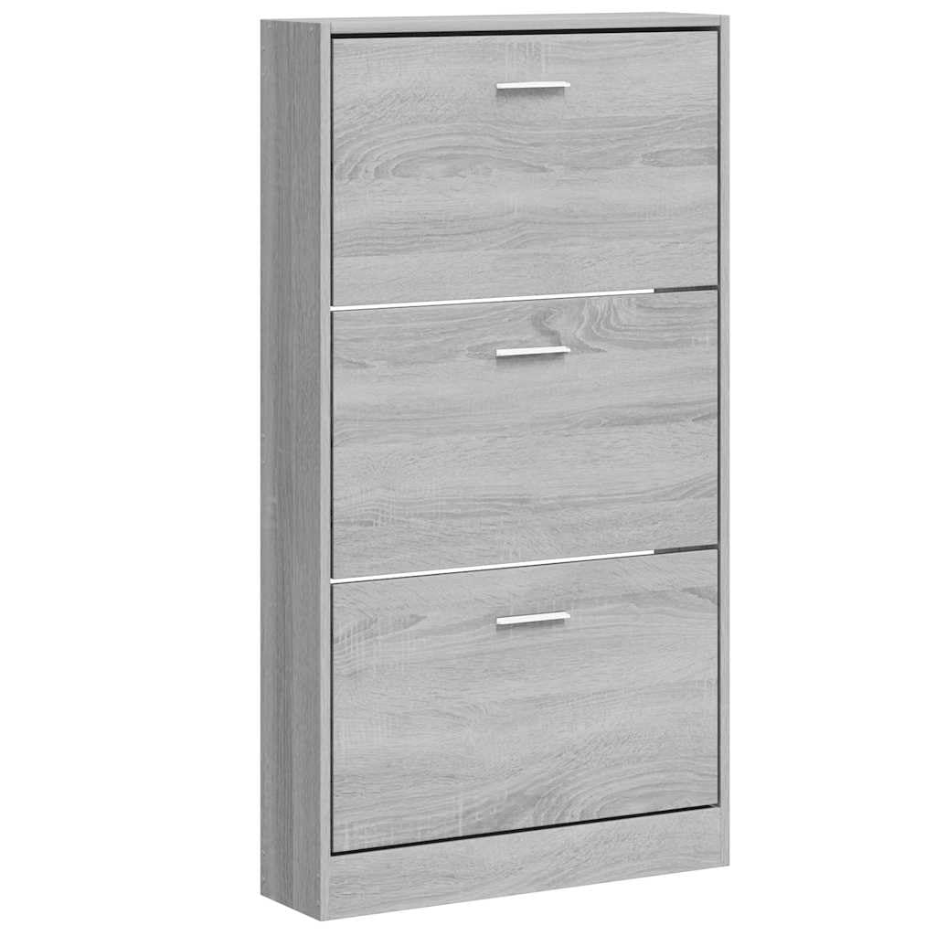 Sonoma kompozytowa drewniana szafka na buty 59x17x108 cm z 3 szufladami