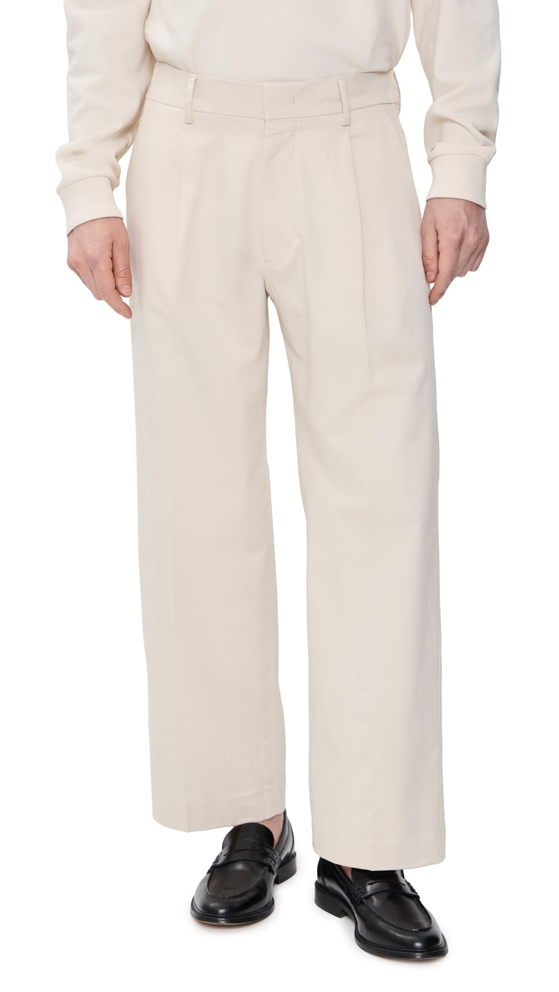 NN07 Mens Kaye Cotton Relaxed Pleated Trousers