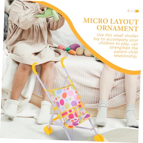 SOPOTUTU Realistischer Puppenwagen Leichte Kompakte Detailgetreues Design Zubehör für Puppenhäuser Fördert Eltern Junge Mädchen Spiel Langlebiger Kunststoff Vielseitig Einsetzbar – Bild 6