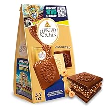 Ferrero Rocher Premium Assorted chocolate squares, Individually Wrapped Chocolates, Great for Sharing or Gifting, 3.7 oz