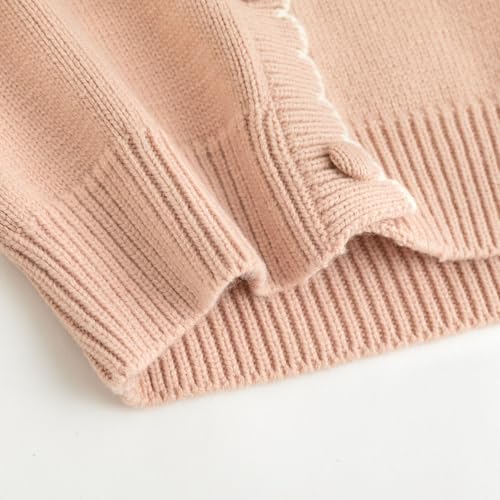 Simplee kids Toddler Sweater Little Girl Knitted Cardigan Flower Embroidery Coat for Spring and Fall4