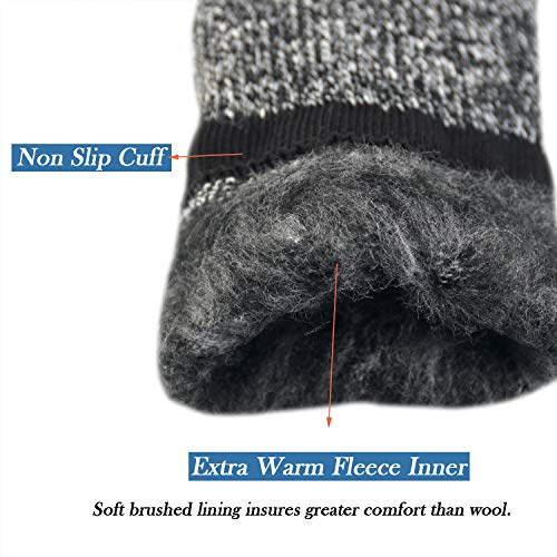 JORMATT Mens Thick Thermal Socks Insulated Heated Heavy Warm Socks For Winter Cold Weather 2 Pairs4