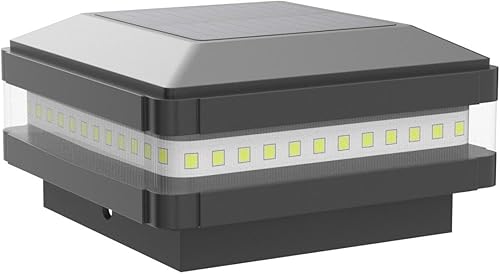 Miniatura 4 de FVTLED Luces solares para exteriores con tapa de poste de 6000 K, luz blanca fría para postes de madera de 4 x 4, 5 x 5, 6 x 6 pulgadas, decoración
