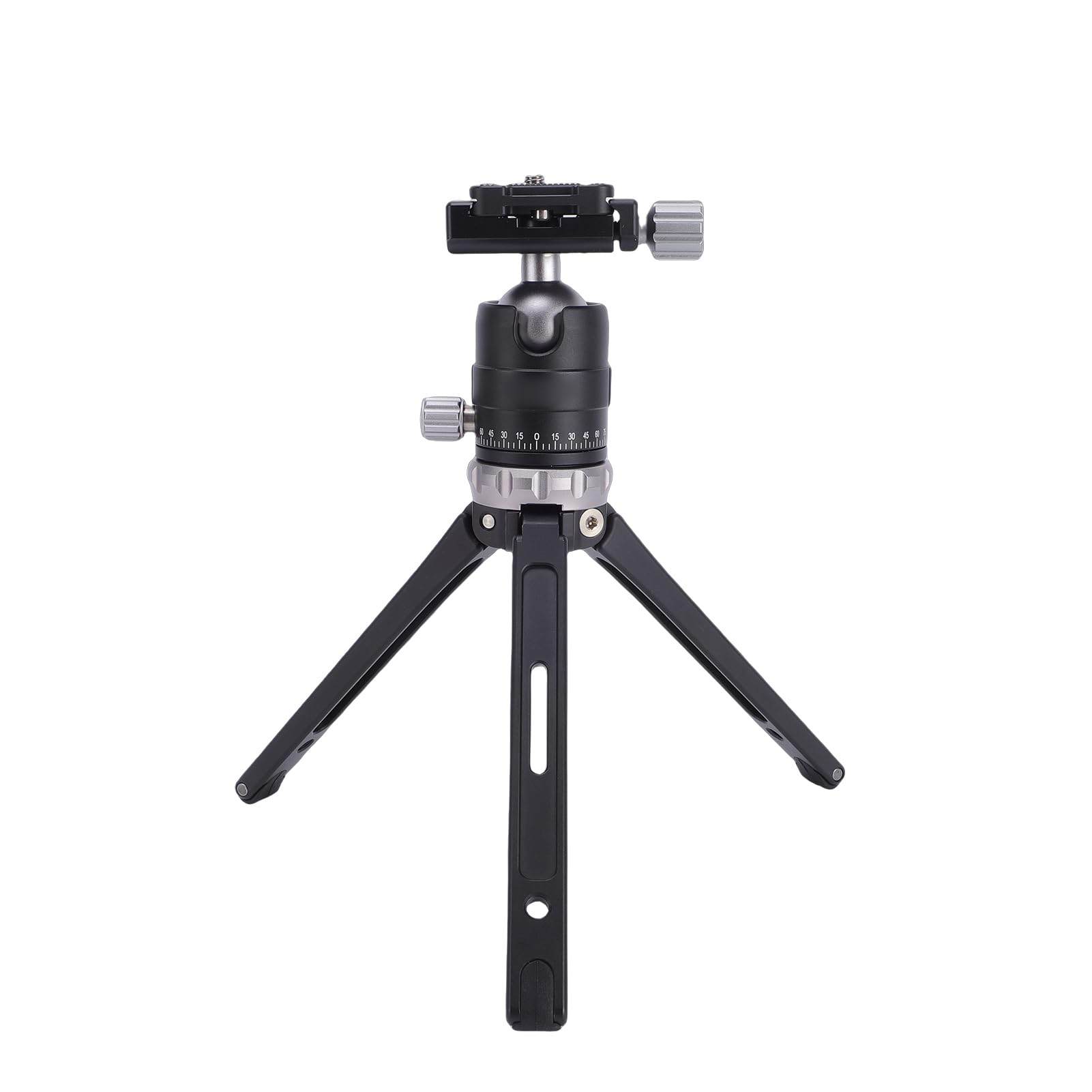 Treppiede Compatto per Fotocamera Supporto per Treppiede Portatile con Testa a Sfera da 360 Gradi per Registrazione Video da Viaggio in Alluminio 363 G (GREY)