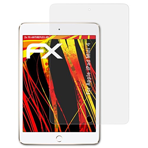 atFoliX Film Protecteur Compatible avec Apple iPad Mini 4 Film Protection d'écran, Revêtement antireflet HD FX Protection d'écran (2X)